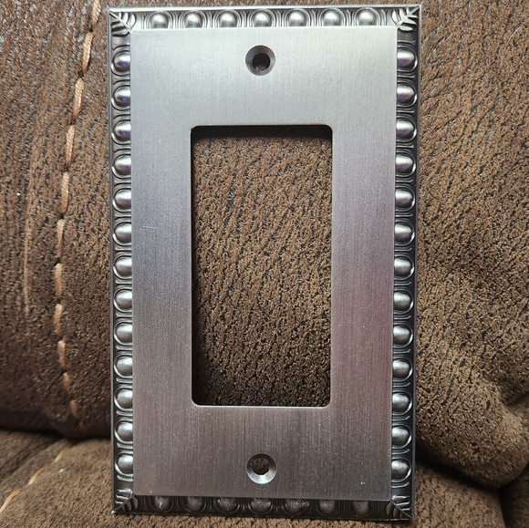 ⭐️ 4 x $20 Antique Brushed Nickel Cast Style Slap Rocker Light Switch Plate - Picture 2 of 4